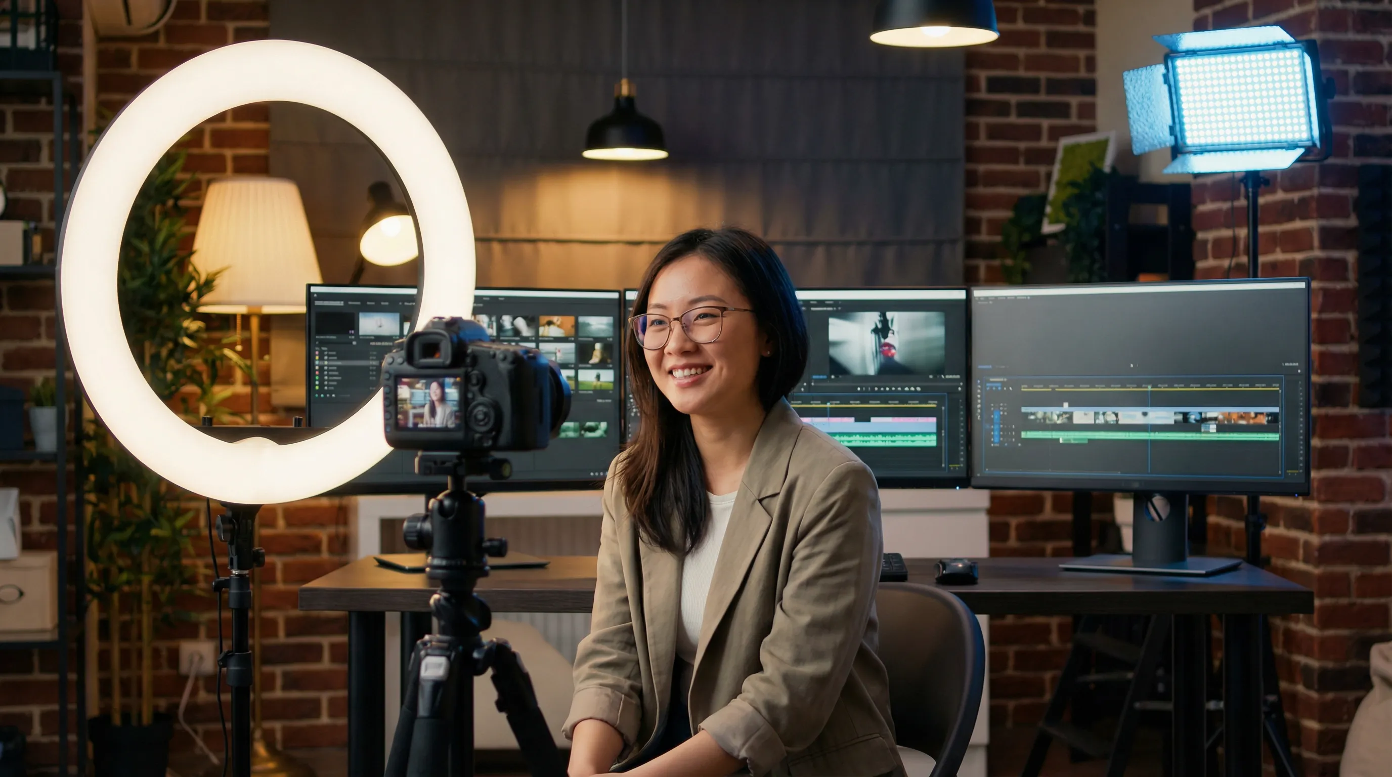 麻豆 达人访谈 - 专业创作者在工作室分享剪辑经验